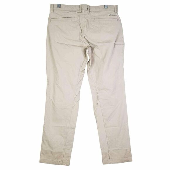 Eddie Bauer Pants Men’s Size 33x32 Beige Tan Straight Leg Cargo Pants - Picture 3 of 9